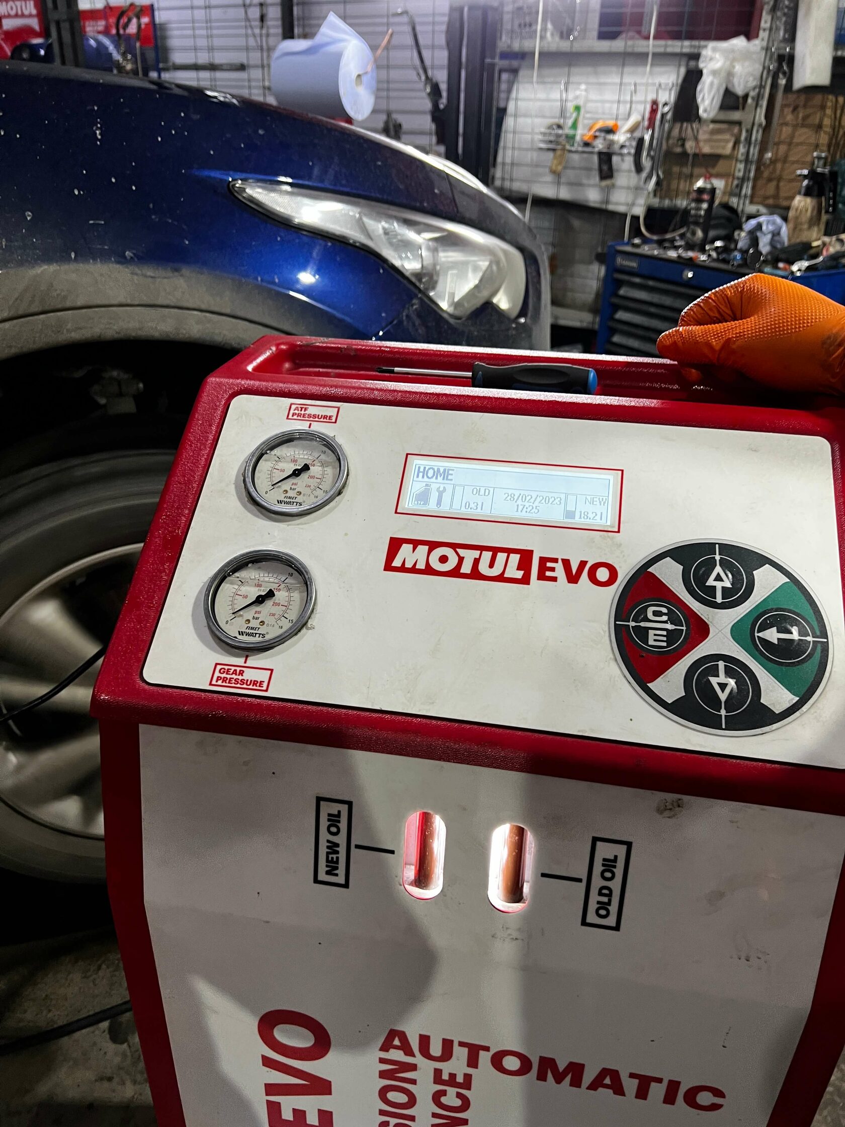 Тестовый запуск и проверка давления АКПП