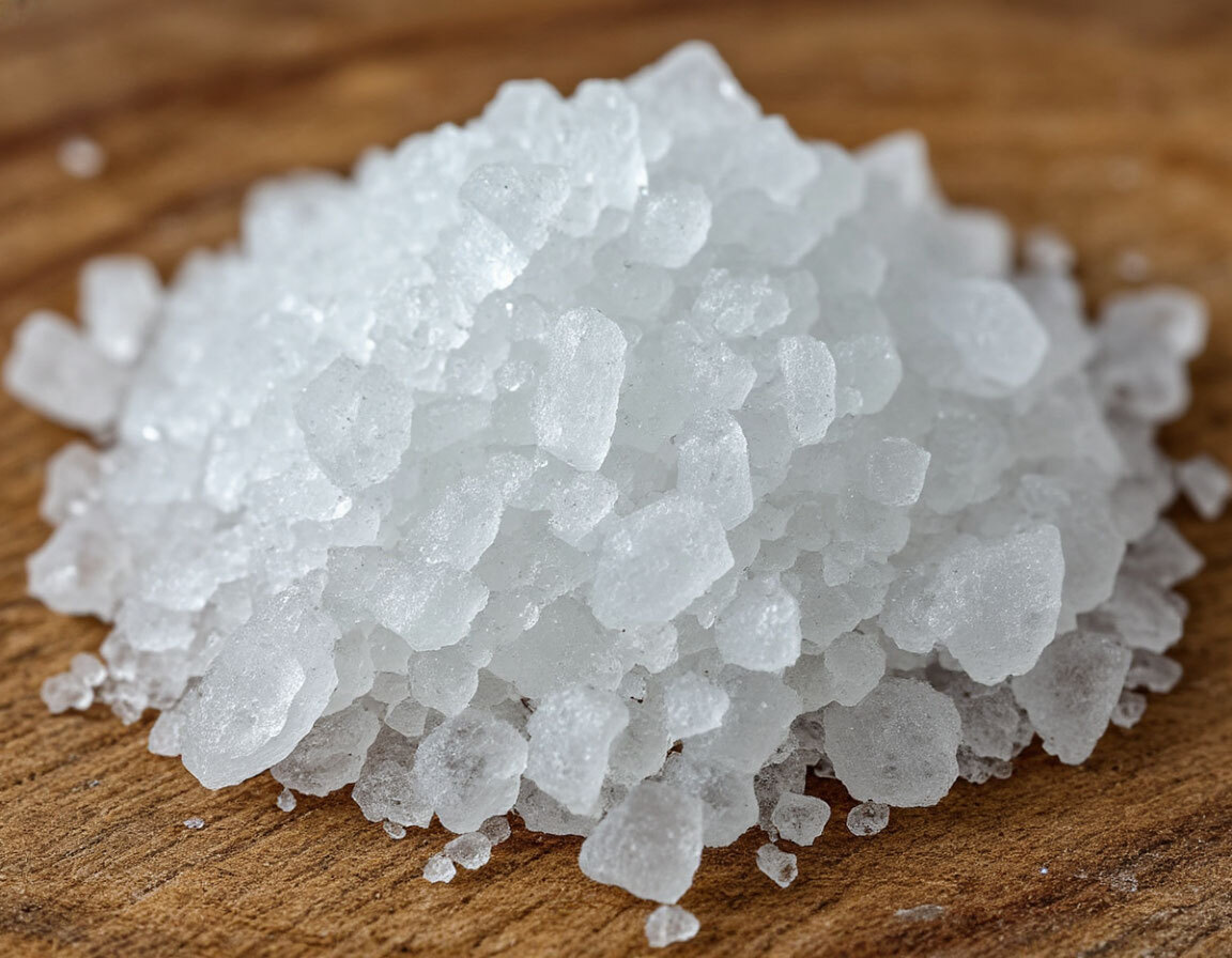 Кристаллы борной кислоты под микроскопом