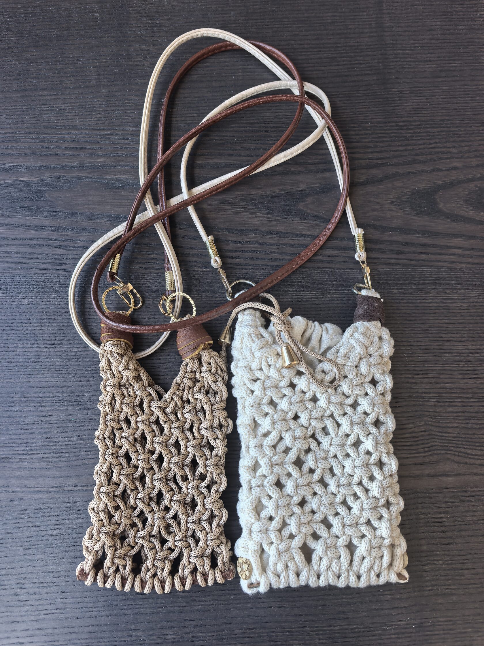 Macrame phone bags