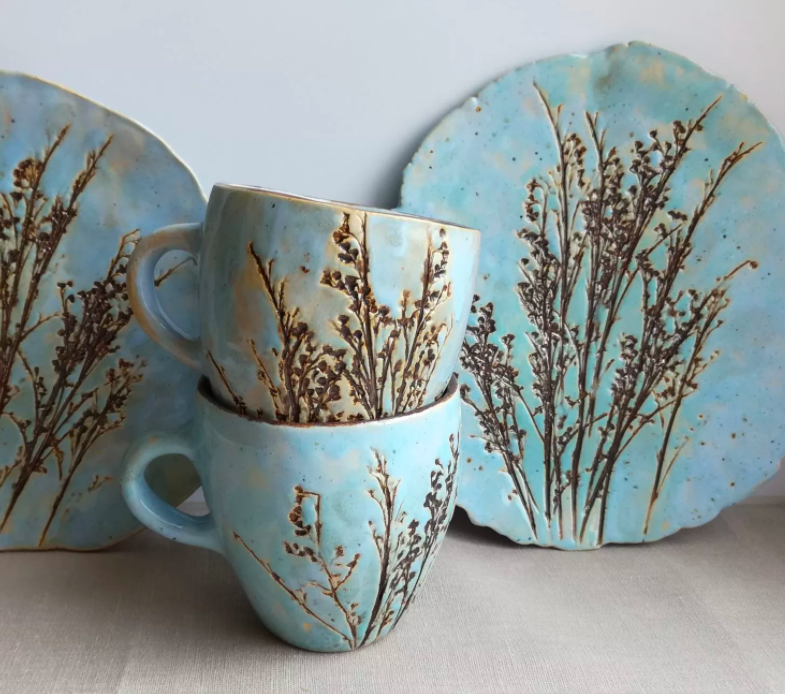 beginner handmade ceramic cup from clay