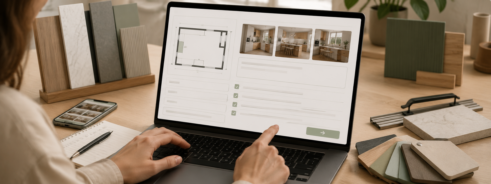 Сформированное изображение: Pracovní prostor pro návrh interiéru