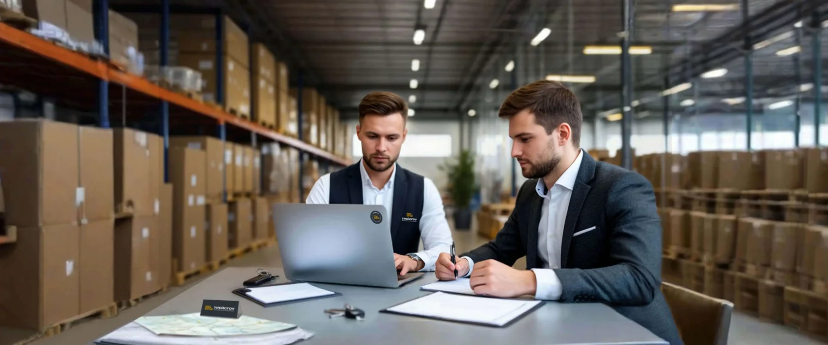 Деловое обсуждение партнерской программы за столом