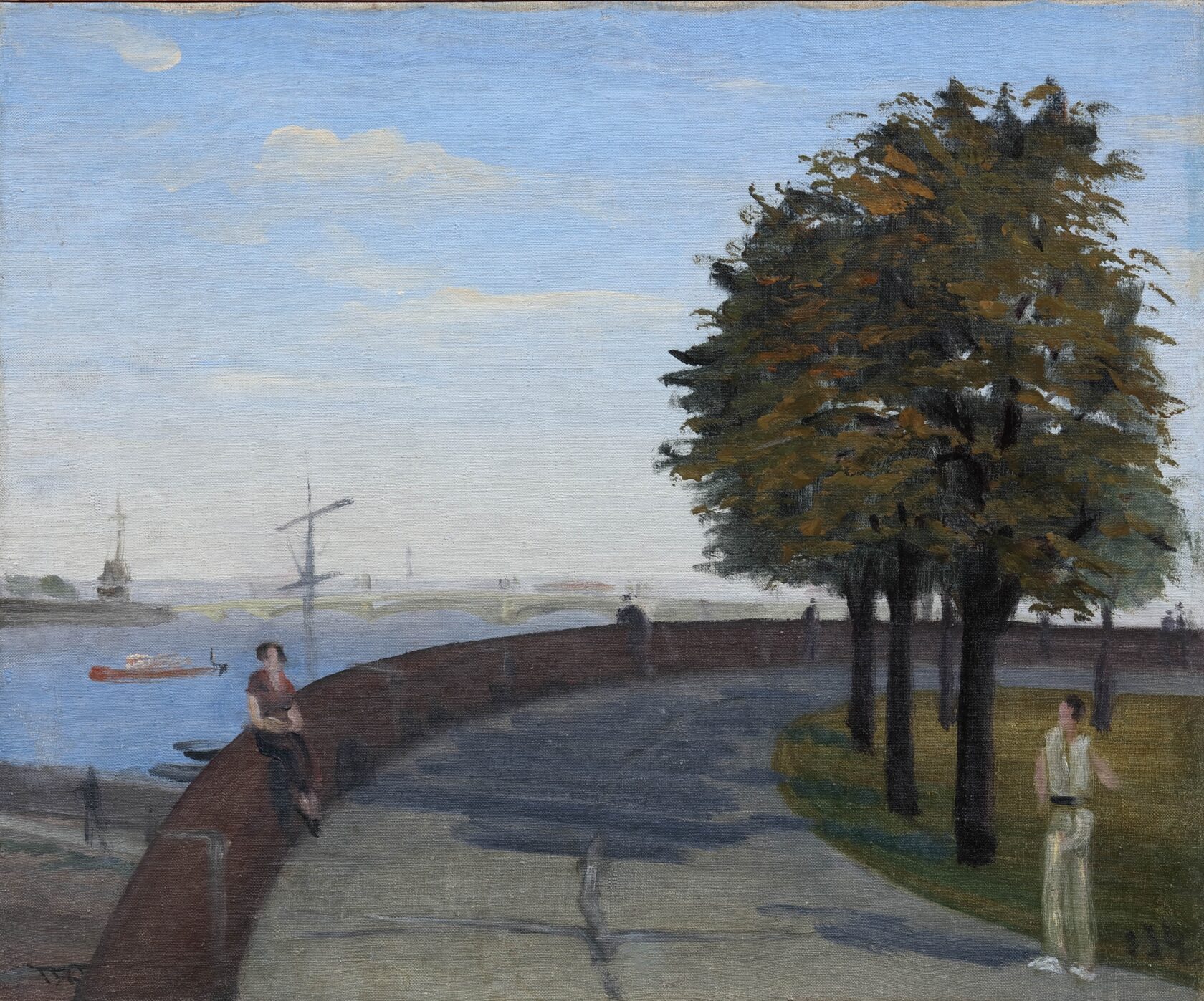 Городской пейзаж. 1935 (оборот работы «Летний сад»)