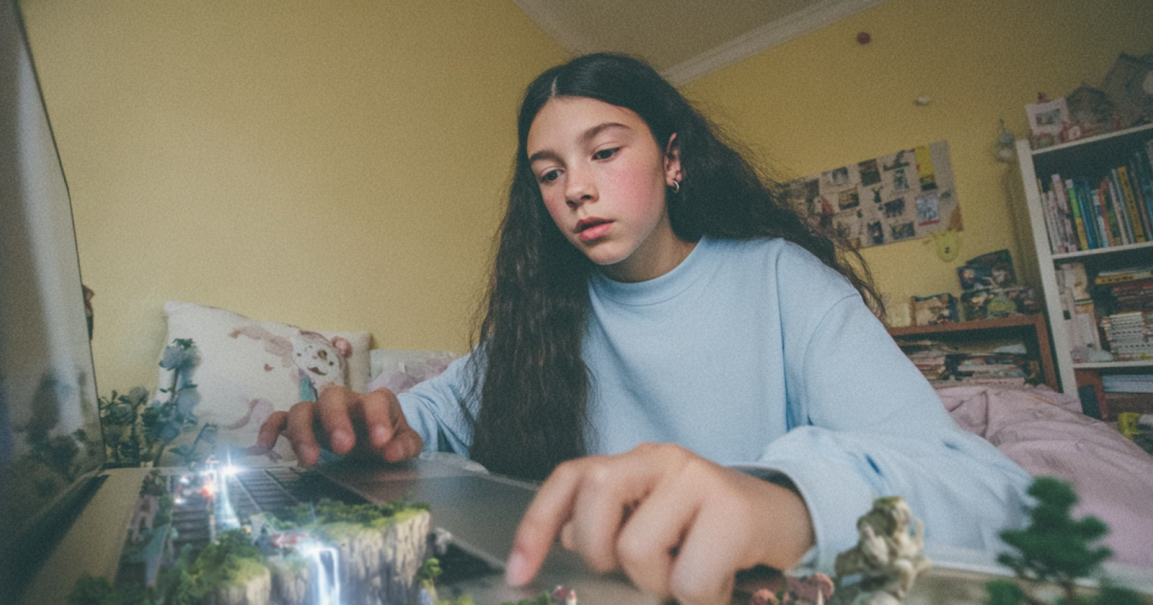 Padre e hijo configuran juntos la seguridad de la cuenta Roblox en la computadora.