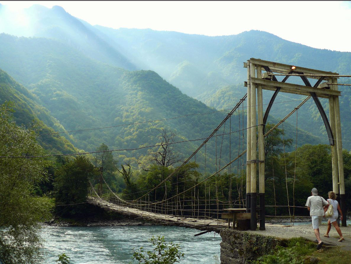 Абхазия мост Бзыбь