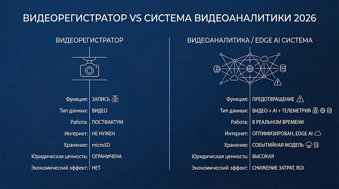 Видеорегистратор или видиоаналитика