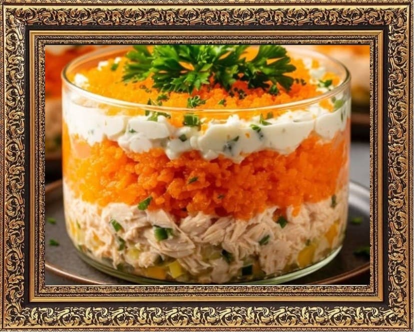 салат мимоза с рыбными консервами