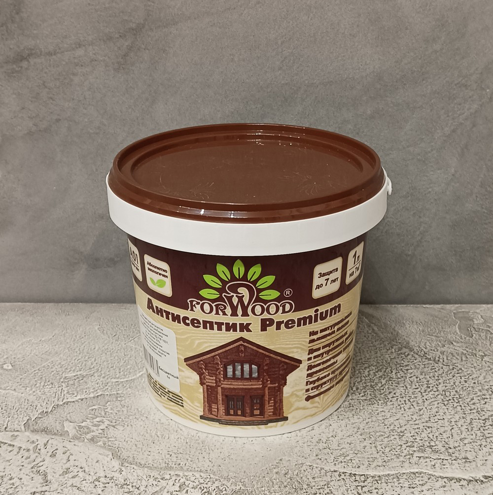 Антисептик Forwood А01 для дерева,льняное масло,белый 1л, - Радуга