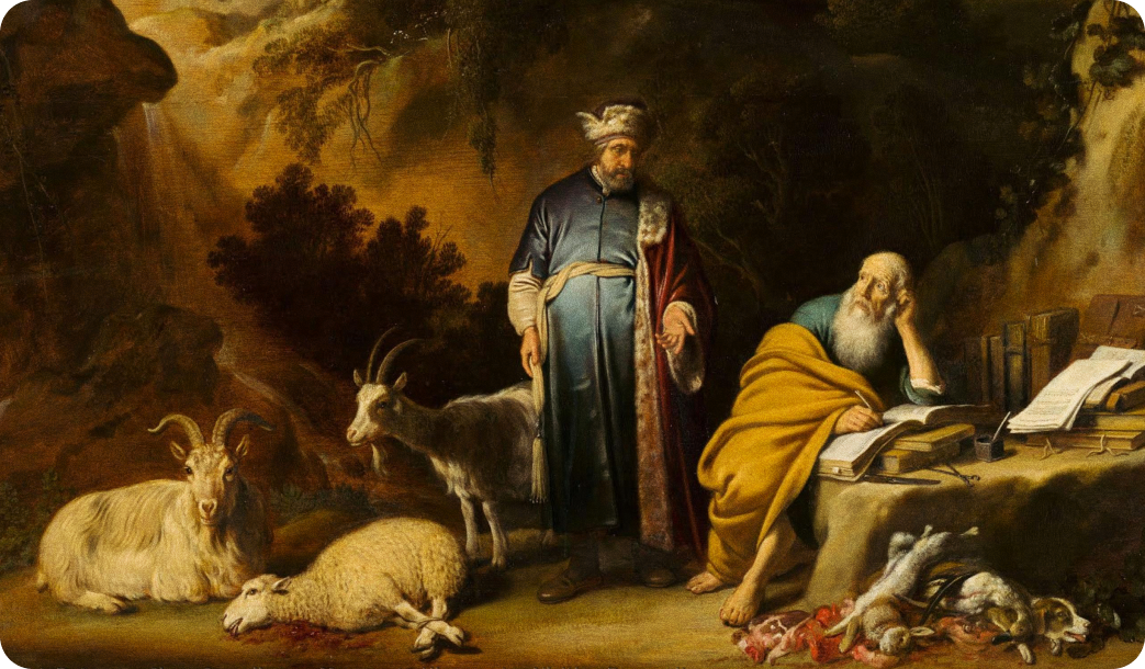 «Гиппократ посещает Демокрита» (1636), Н. Муйарт