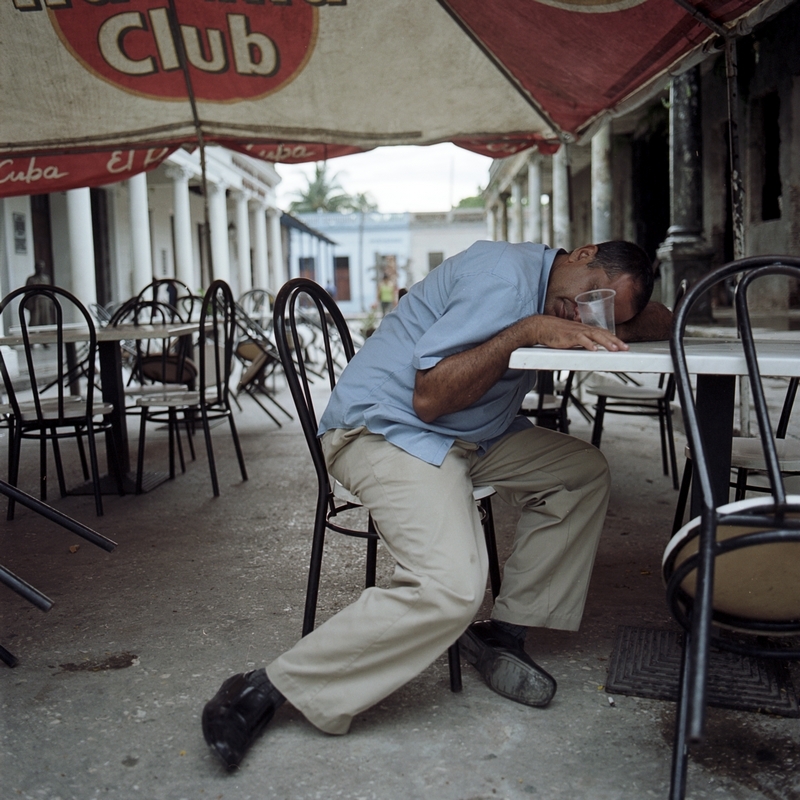 Afternoon at the Café. Havana. 2007. Color Negative 6×6.