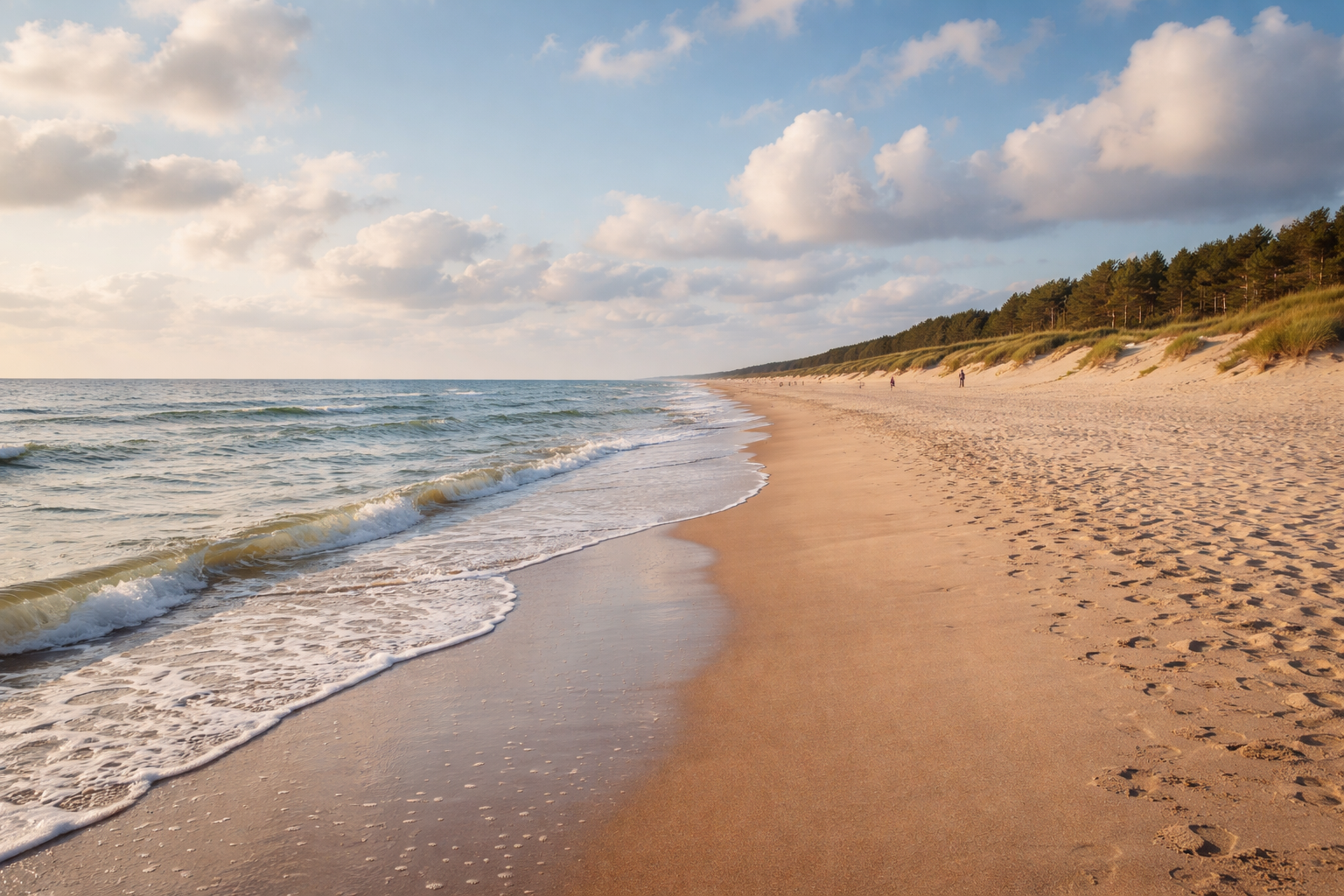 пляж Куршская коса Балтийское море прогулка