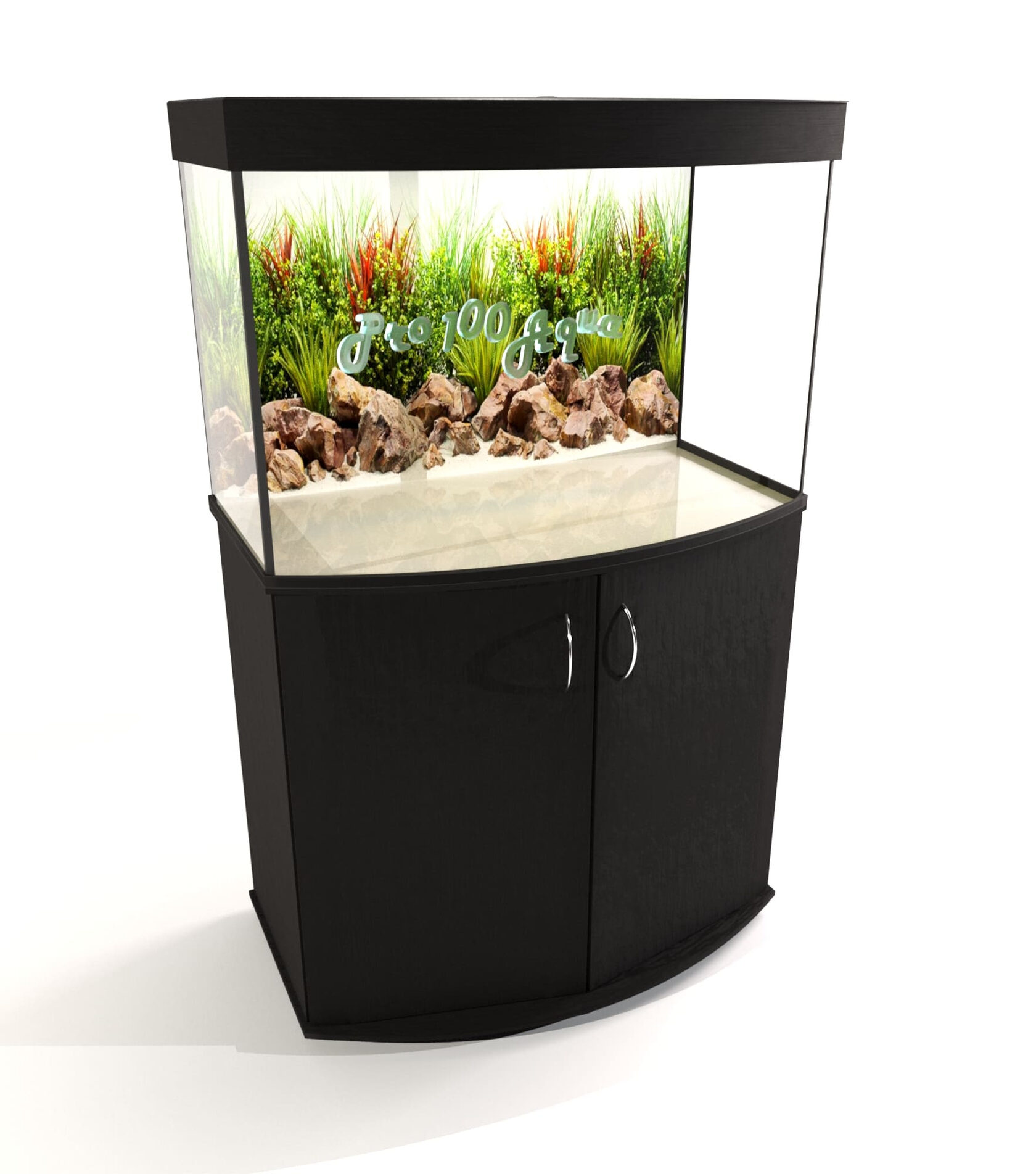 аквариум панорама 100 литров с тумбой