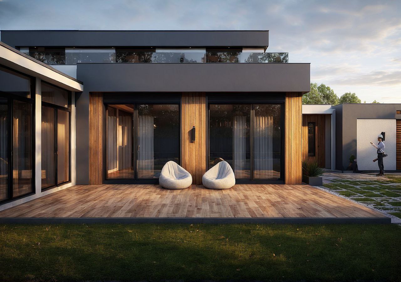 Фасад с террасой