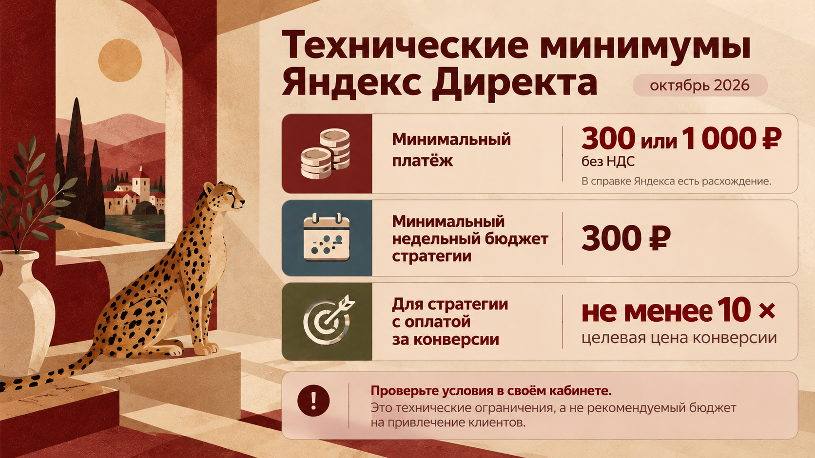 Инфографика о расчёте минимального бюджета через медиаплан