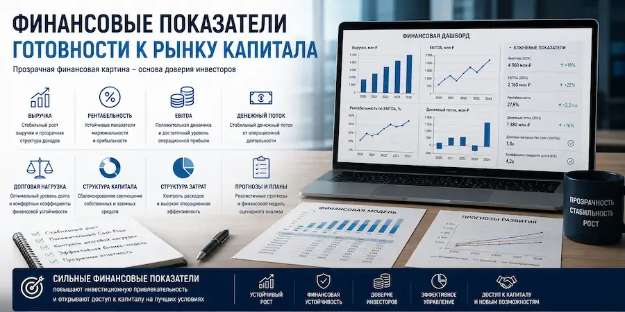 Финансовые показатели готовности к рынку капитала