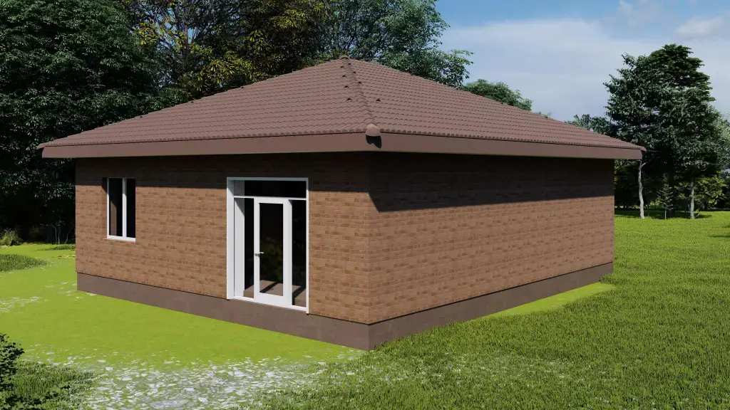 Проект одноэтажного дома 1-91 — 91 м²