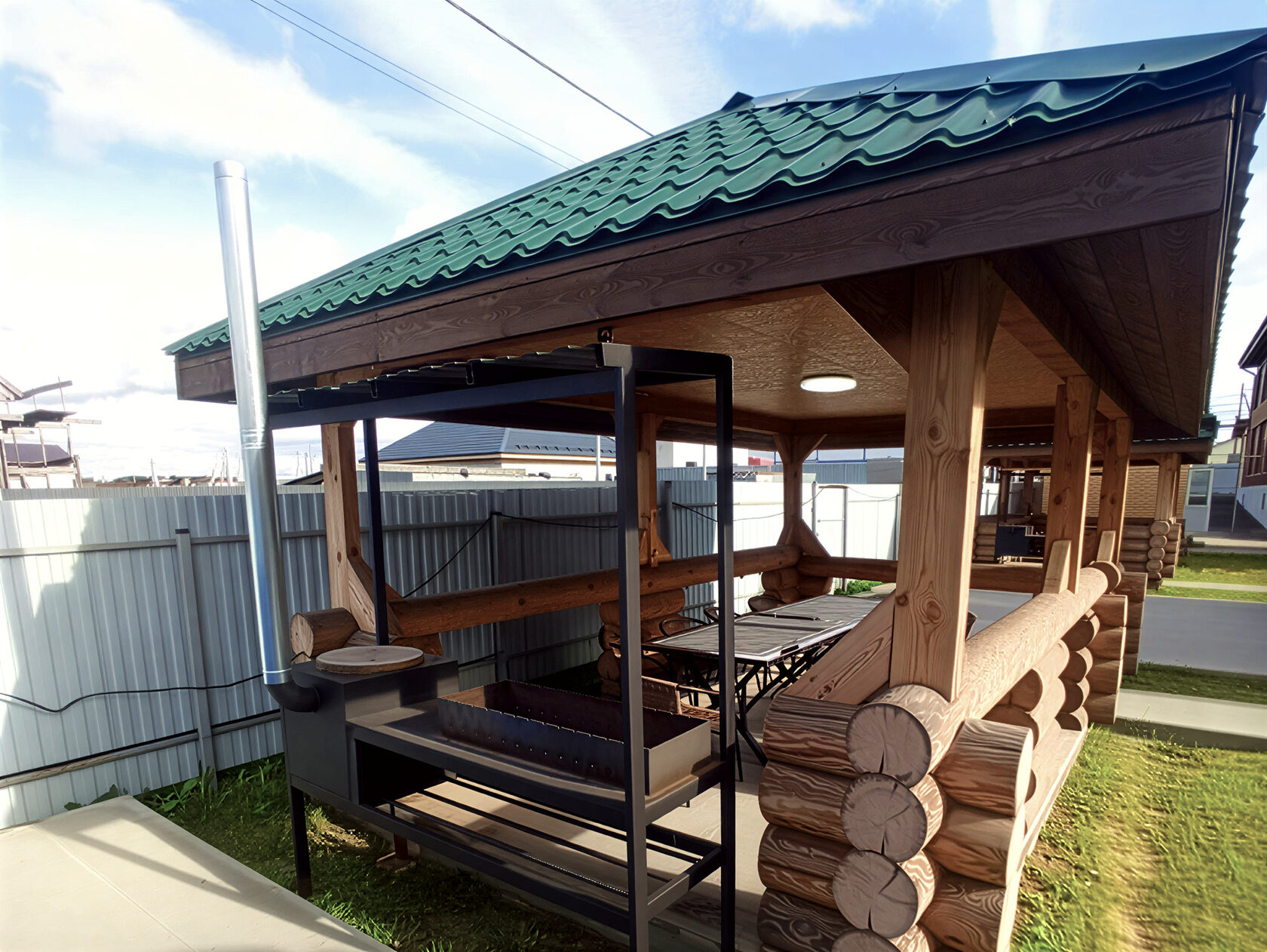 Мангальная зона в бане в Люберцах - приготовление шашлыка - Богатырские бани