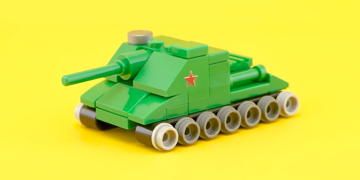 LEGO мини самоделка: Танк SU-100 (рис. 1)