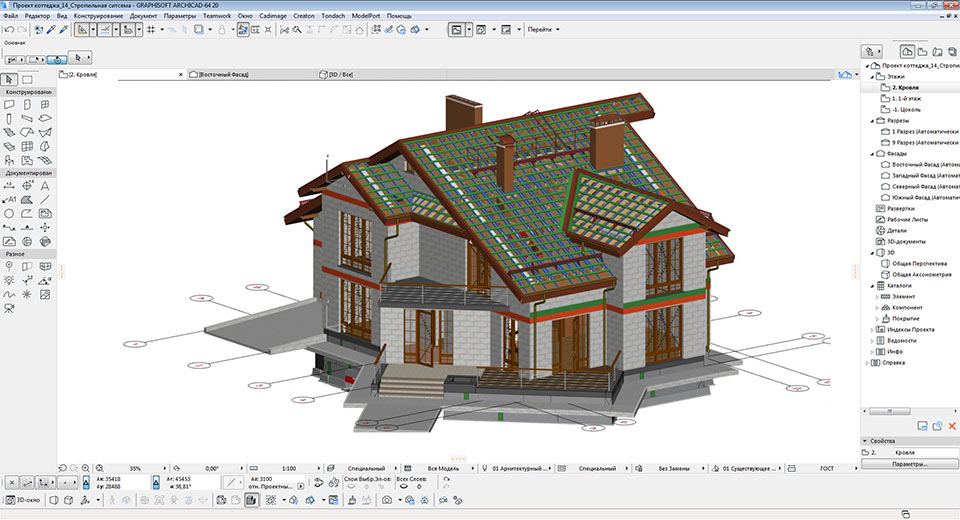 Архикад проект каркасного дома