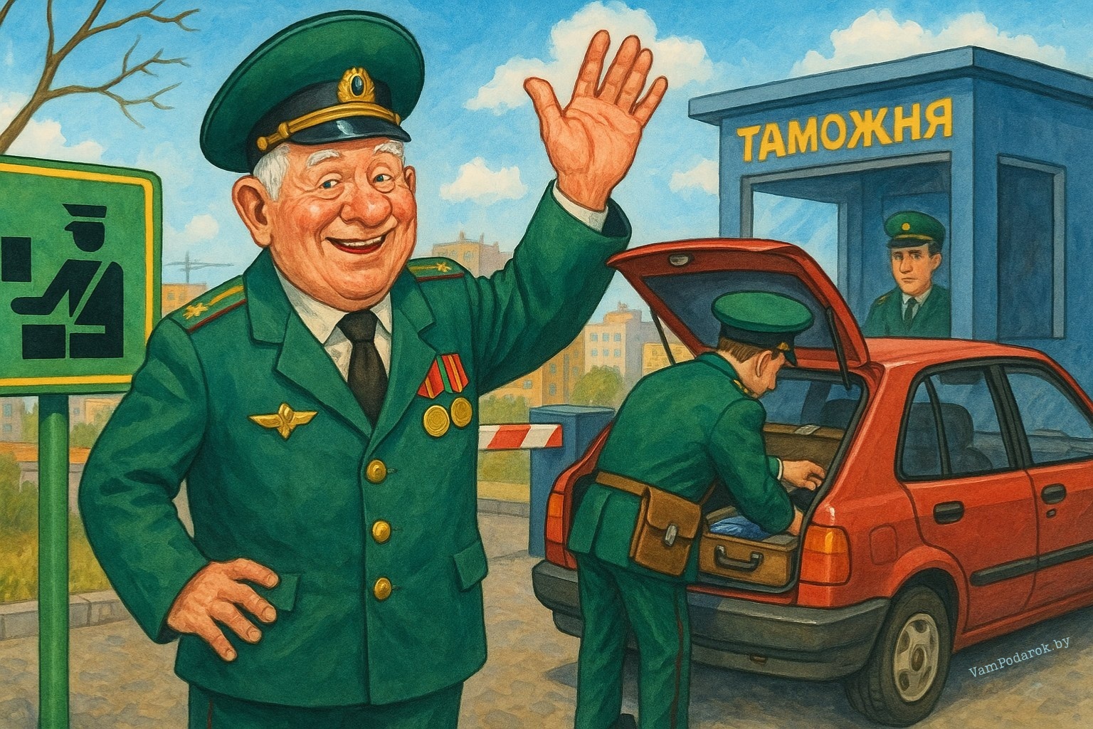 День ветеранов таможенной службы - открытка