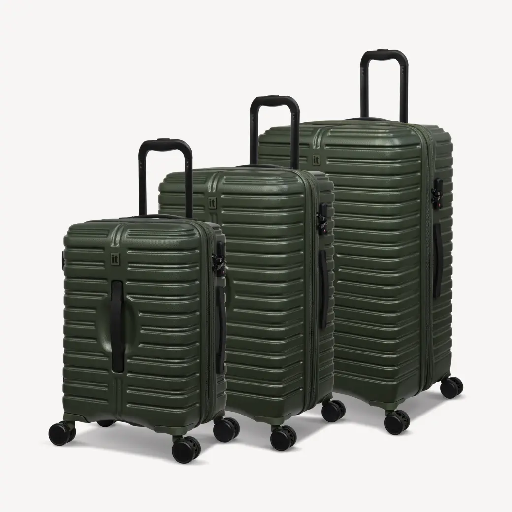 Коллекция чемоданов Jumbo it luggage из abc-пластика (S, M, XL): увеличение объема, замок TSA, маневренные колеса 360°, 2 цвета
