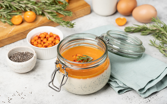 Чиа-пудинг с облепиховым курдом – рецепт приготовления с фото | Elementaree