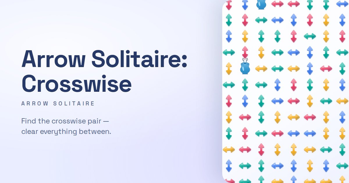 Crosswise Arrows — спокойная логическая головоломка со стрелками для Android и браузера