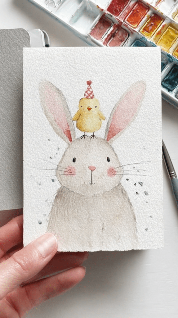 10 простых идей для весенней акварельной живописи для начинающих 73