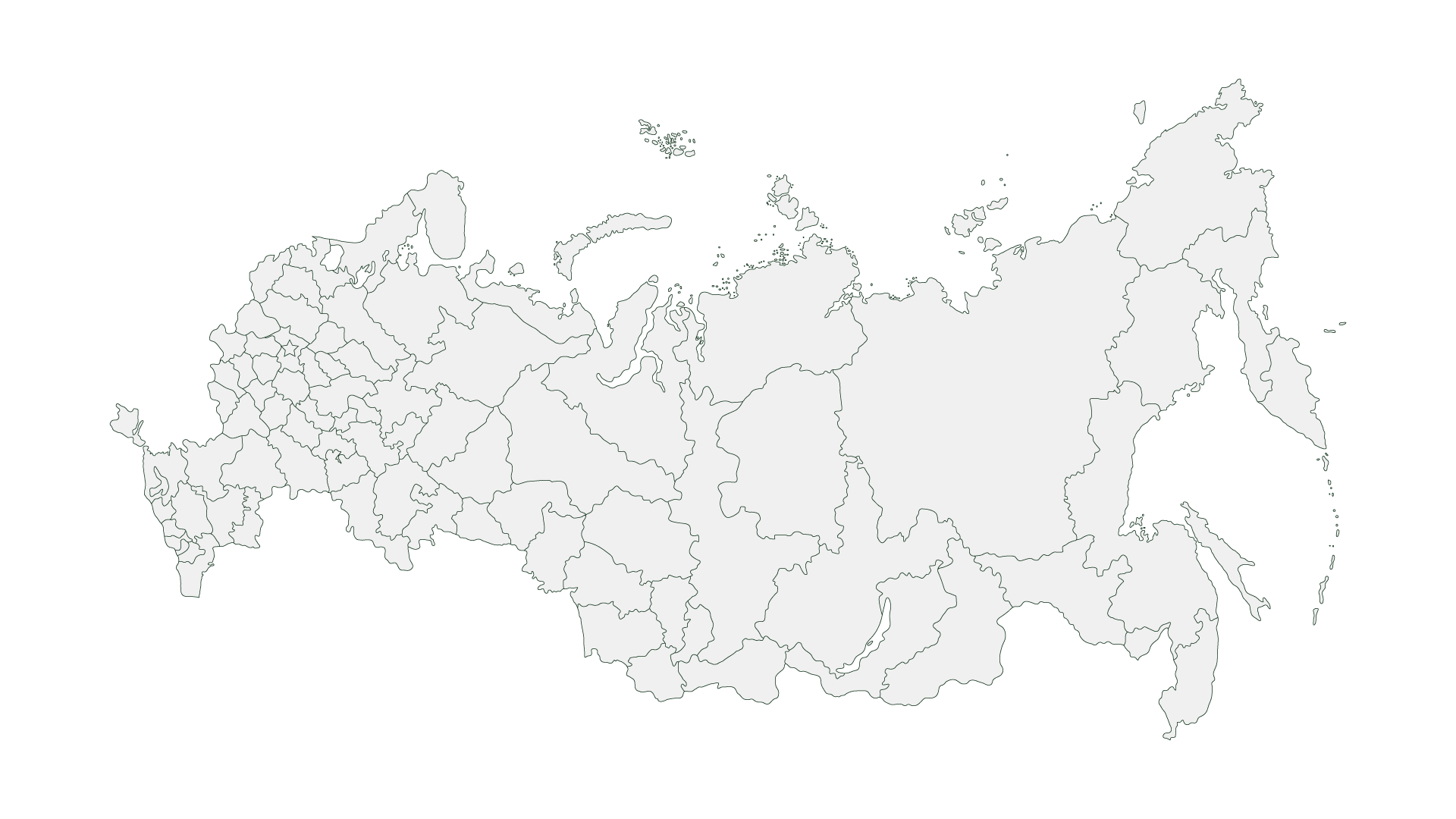 Карта россии без надписей и подписей