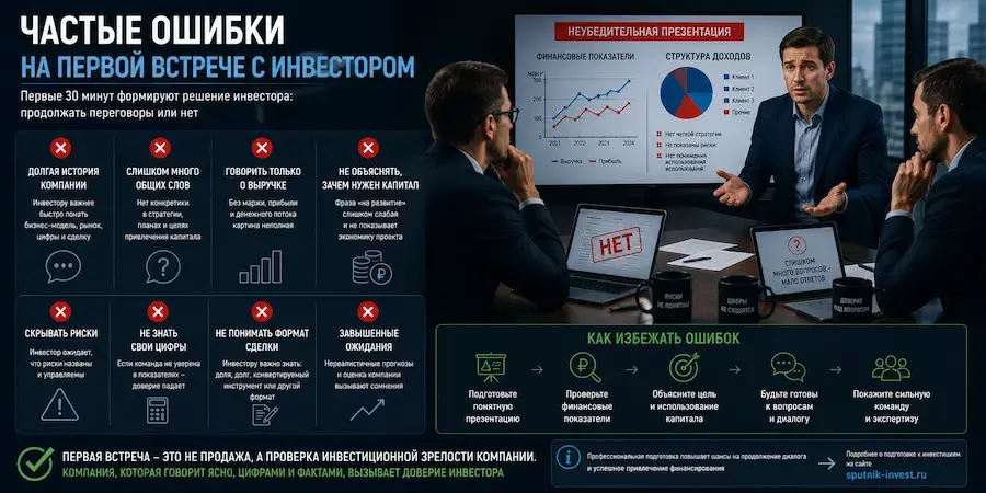 Частые ошибки при первой встрече