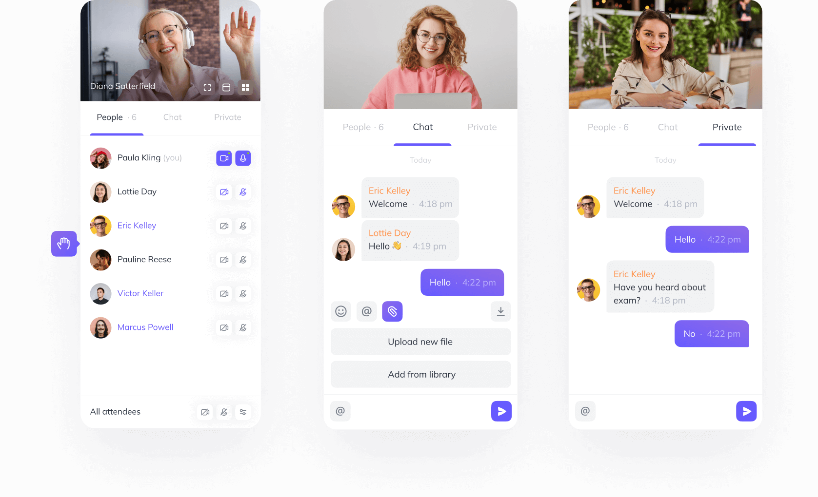 Чаты в видеозвонках