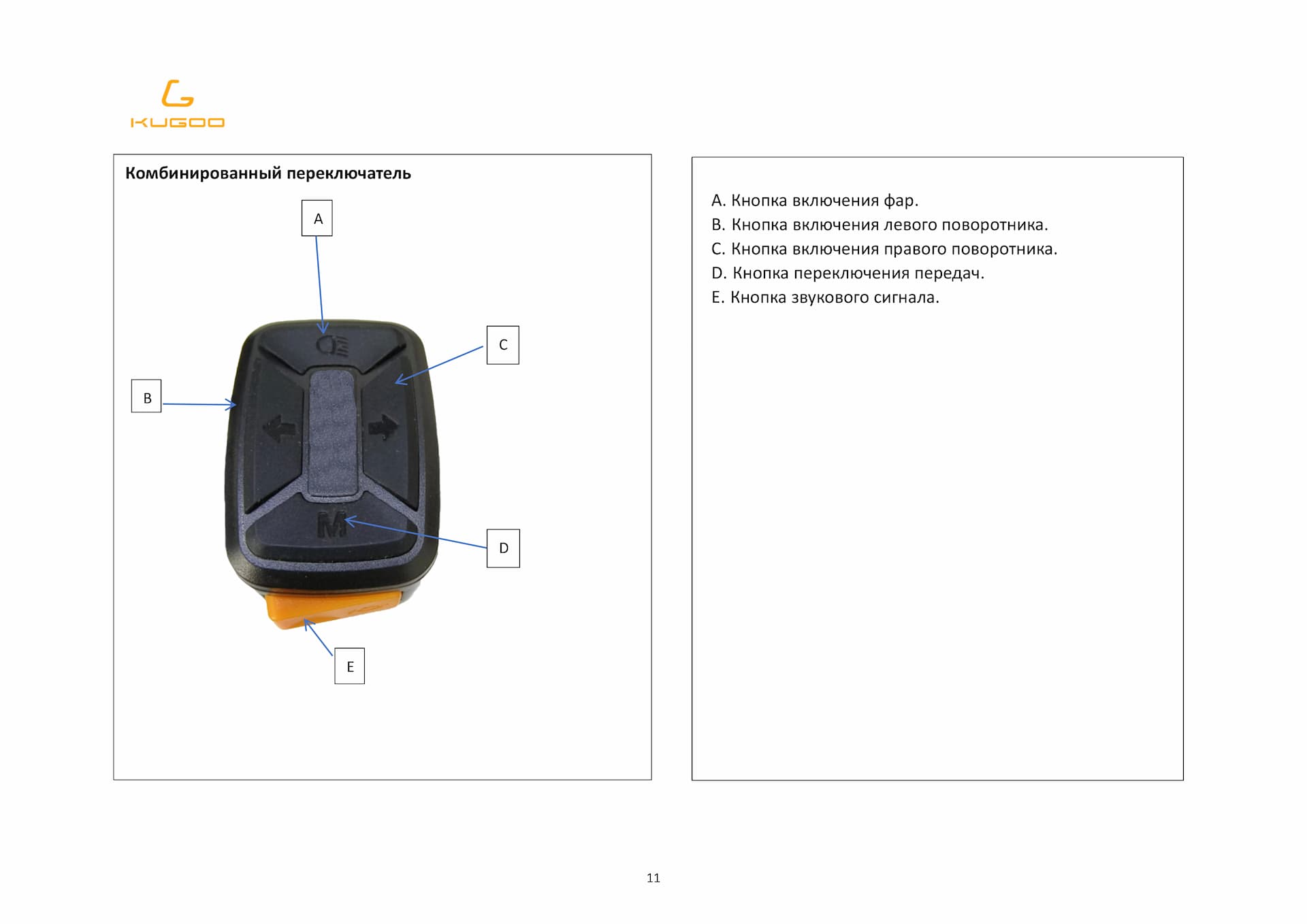 Инструкция к электропитбайку Kugoo ES