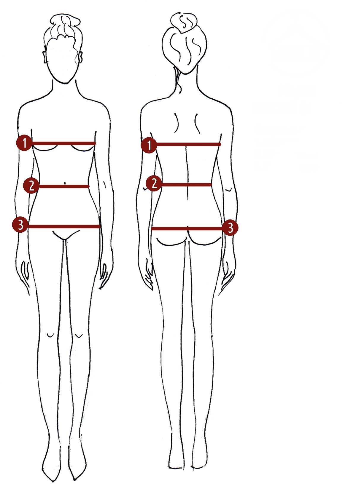 Как измерить обхват груди талии и бедер