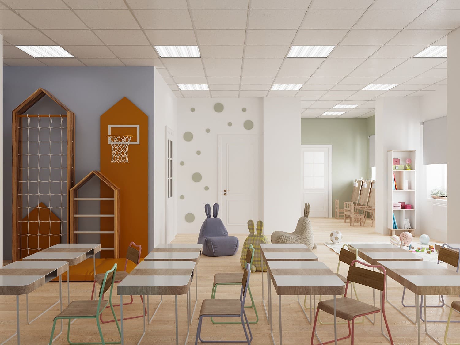 Дизайн интерьера детского сада, школы - STUDIA-23