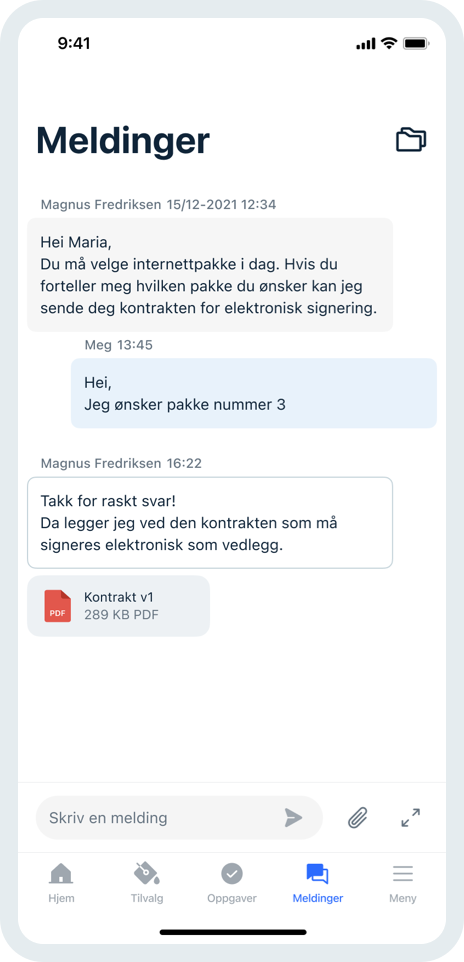 Messages Screen