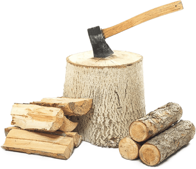 Пень, дрова и топор