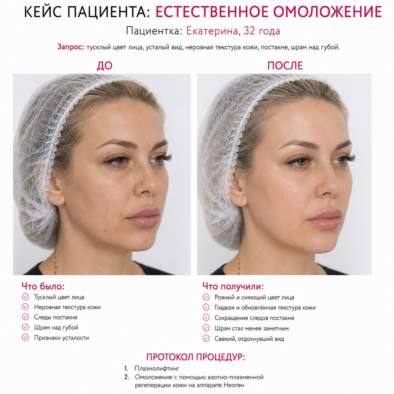 Кейс пациента до и после