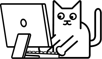 Кот за компьютером