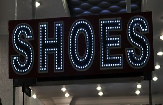 Световой короб для магазина обуви