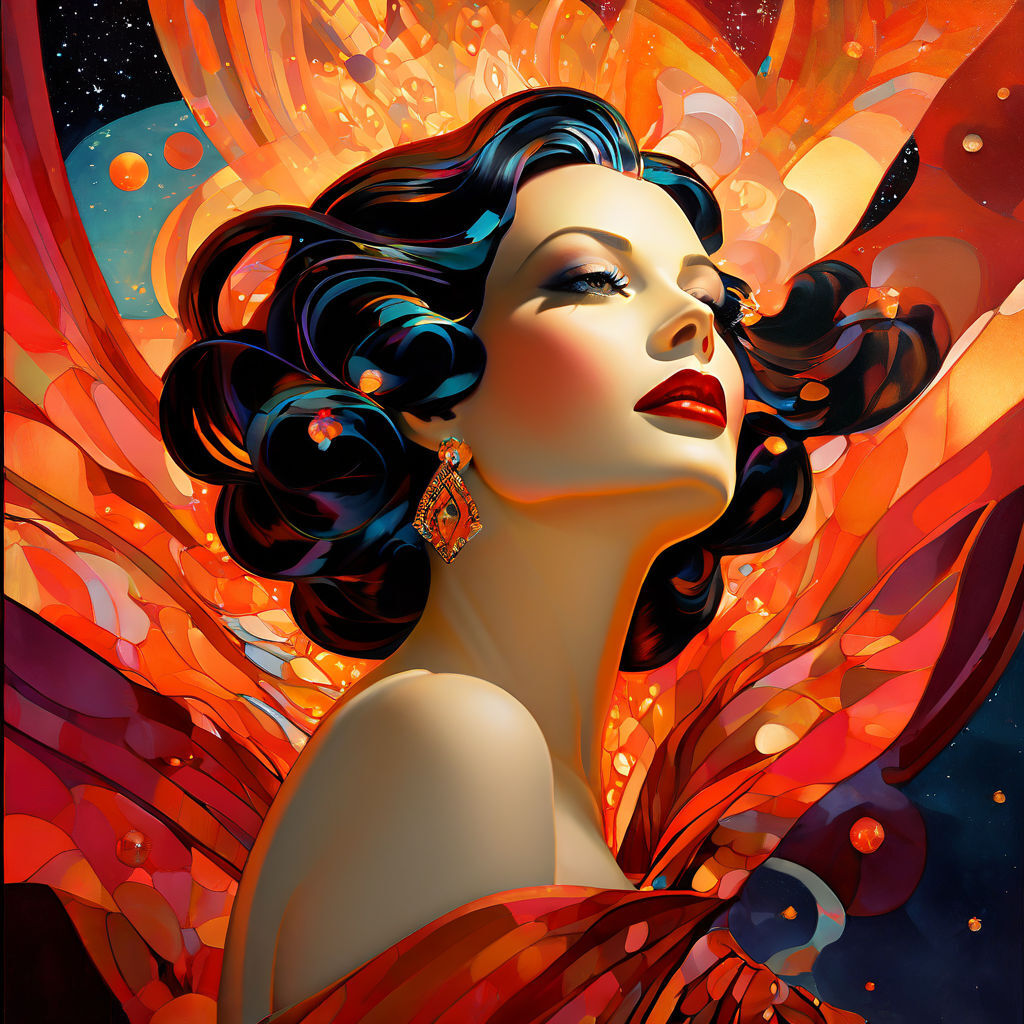 Art Deco 1920s portrait