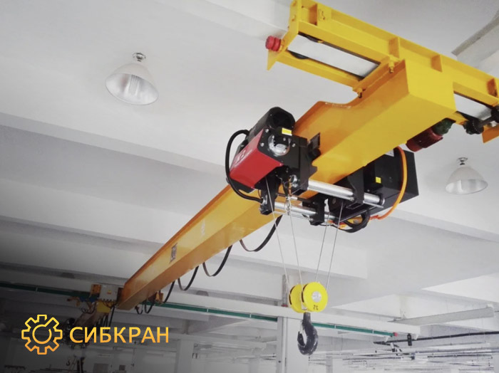 Электрическая таль на подвесной кран-балке
