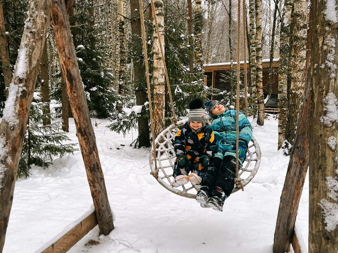 Зимний отдых с детьми в глэмпинге Подмосковья