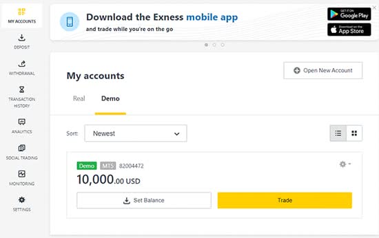 How To Find The Time To Exness Demo Account On Facebook in 2021