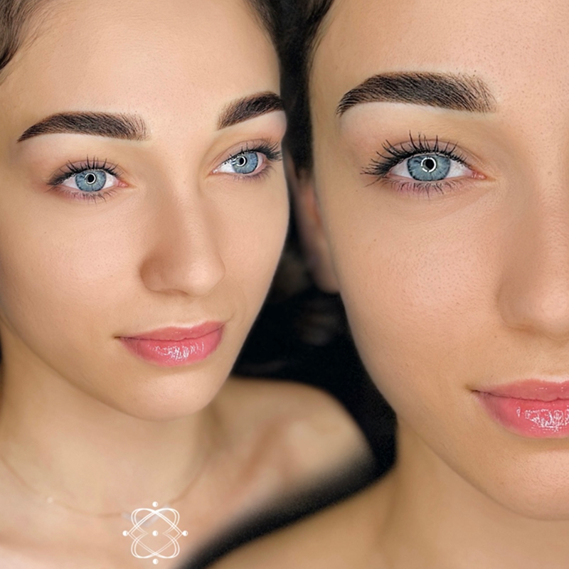 пудровый перманентный макияж бровей в москве