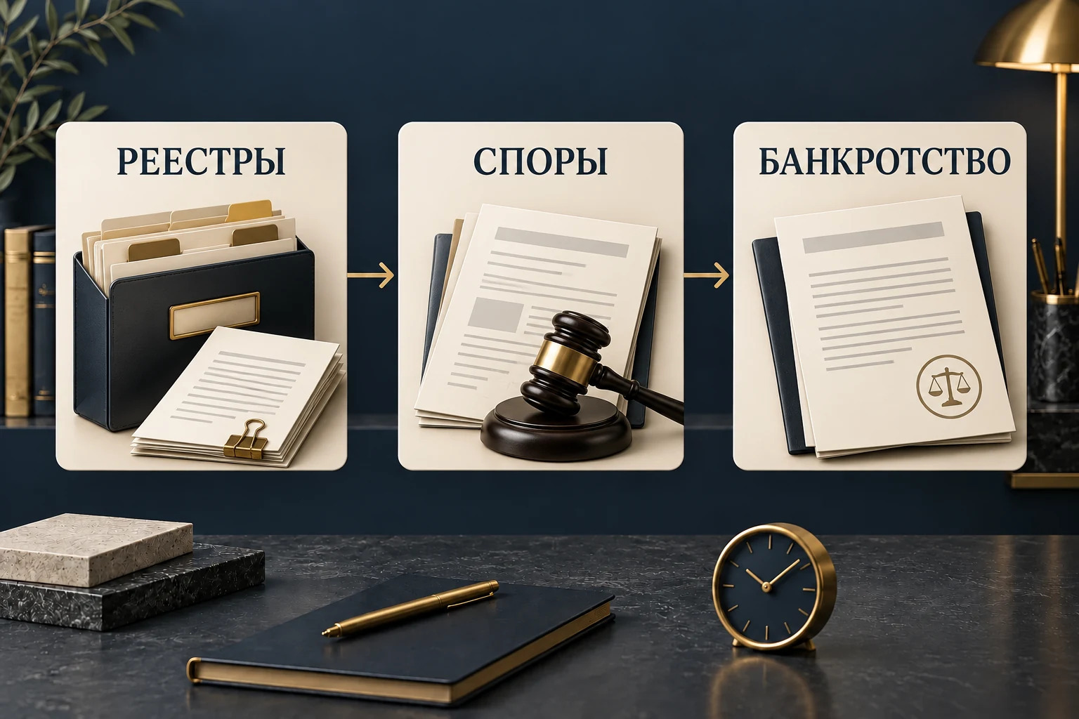 Концептуальные карточки проверки компании-должника: реестр, судебные споры и банкротство
