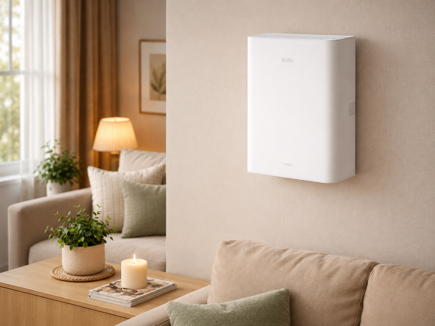 Ballu ONEAIR ASP-100 с нагревателем и датчиком CO2