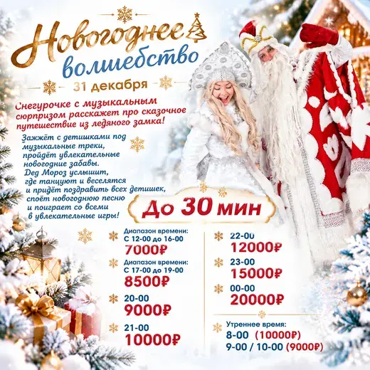 Прайс: 31 декабря, до 30 минут
