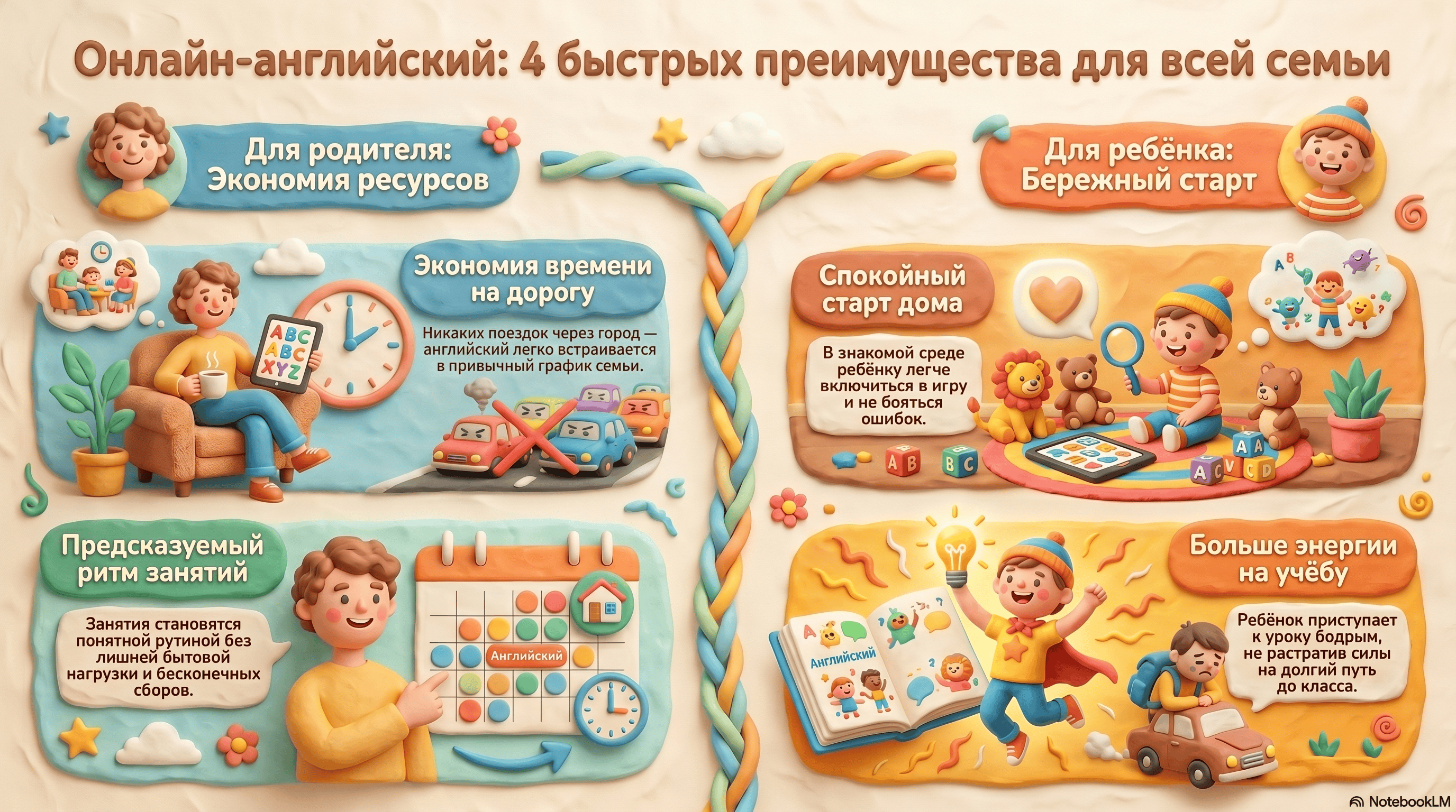 Какие плюсы онлайн-английского для дошкольника семья замечает быстрее всего