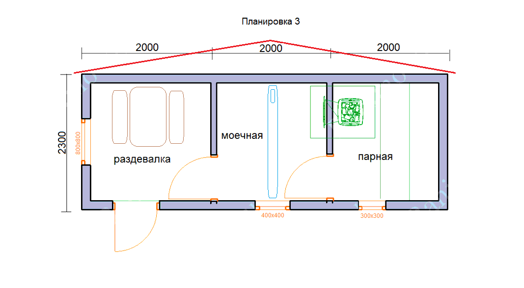 Мобильная баня с туалетом и душем