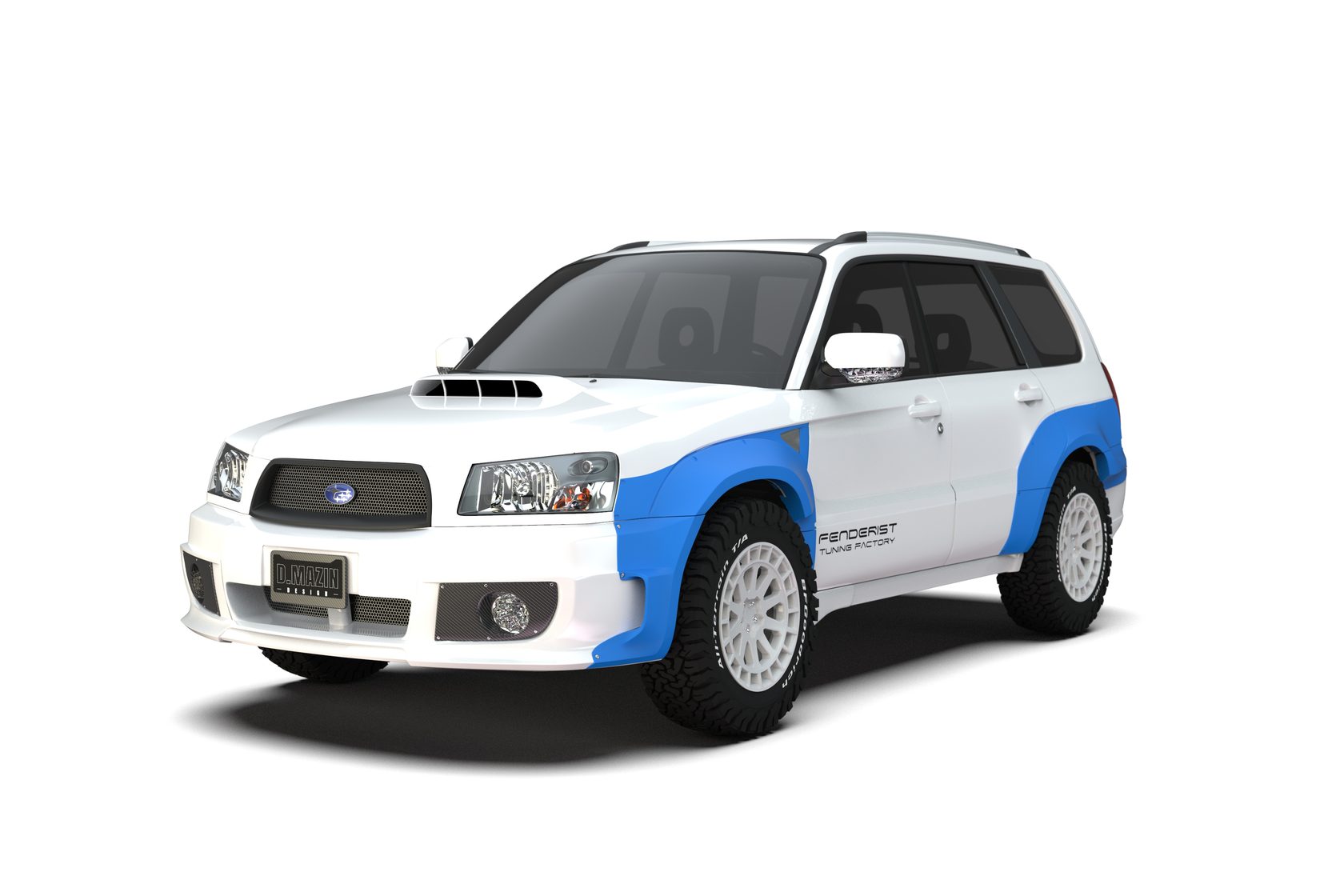 Fender Flares Set / Wide Body Kit SUBARU FORESTER Cross Sport vs stock lip SG5 02-05 ACTIVE VACATION